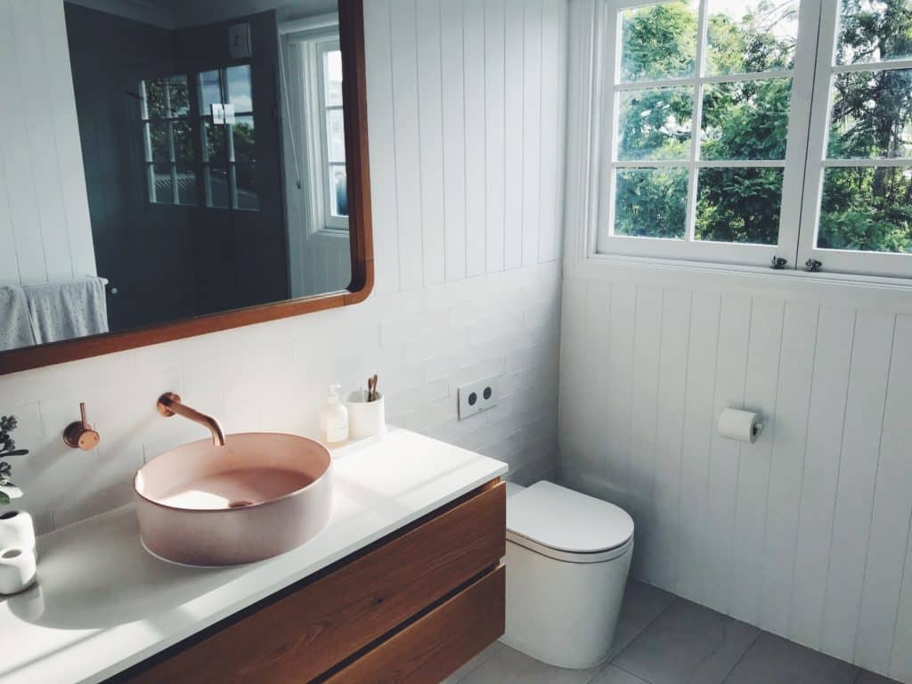 Scandinavian style bathroom remodel